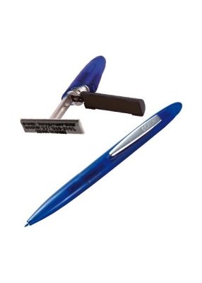 COLOP Stamp Writer+case Ручка шариковая, пластиковый корпус со штампом 8 х 33 мм в прозрачном футляре