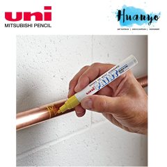 3 штуки - Промышленный масляный маркер-краска Uni PAINT PX-21 по всем поверхностям, 0.8-1.2 мм Серебристый