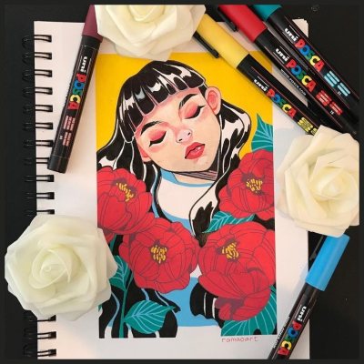 Набор POSCA PC-5M «МОРГАНИТ», 6 акриловых маркеров в пластиковой упаковке