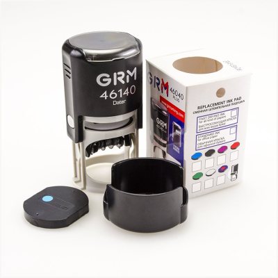 GRM 46140 Plus Датер с полем для текста, диаметр 40 мм., месяц БУКВАМИ