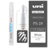 3 штуки - Промышленный масляный маркер-краска Uni PAINT PX-20 по всем поверхностям, 2.2-2.8 мм Белый