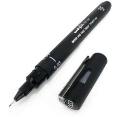 3 штуки - Линер Uni Pin 003-200 Fine Line, Чёрный ультратонкий 0.03 мм