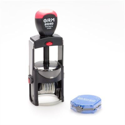 GRM 2040 2 Pads Почтовый датер с полем для текста, диаметр 40 мм., 4 ленты