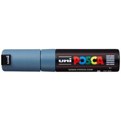 Маркер POSCA PC-8K, сине-серый, до 8.0 мм, скошенный наконечник № 61
