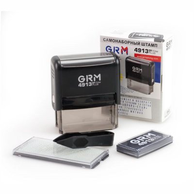 GRM 4913 PLUS Самонаборный штамп 6 строк, 1 касса (штамп 60 х 24 мм)