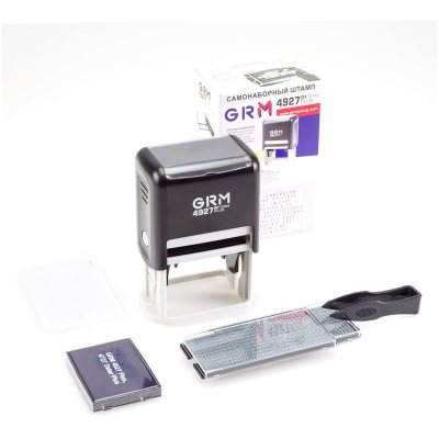 GRM 4927 PLUS Самонаборный штамп 10 строк, 2 кассы (штамп 60 х 40 мм)