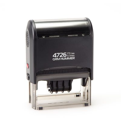 GRM 4726_Р3 Hummer Датер с полем для текста, 75 х 38 мм., месяц БУКВАМИ