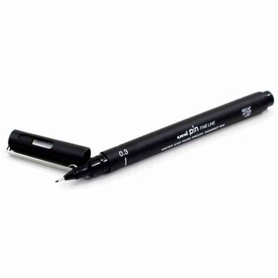 3 штуки - Линер Uni Pin 03-200 Fine Line, Чёрный 0.3 мм