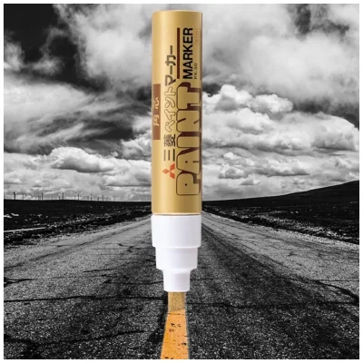 6 штук - Промышленный масляный маркер-краска Uni PAINT PX-30 по всем поверхностям, 4,0-8,5 мм