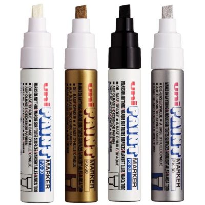 6 штук - Промышленный масляный маркер-краска Uni PAINT PX-30 по всем поверхностям, 4,0-8,5 мм