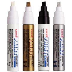 6 штук - Промышленный масляный маркер-краска Uni PAINT PX-30 по всем поверхностям, 4,0-8,5 мм