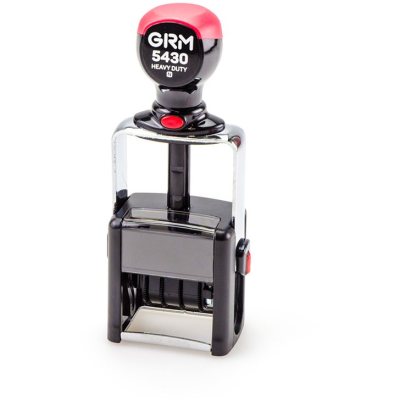 GRM 5430 Heavy Duty Профессиональный датер из металлического каркаса с полем для текста 42х26 мм., месяц БУКВАМИ