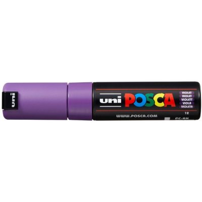 Маркер POSCA PC-8K, фиолетовый, до 8.0 мм, скошенный наконечник № 12