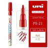 12 штук - Промышленный масляный маркер-краска Uni PAINT PX-21 по всем поверхностям, 0.8-1.2 мм