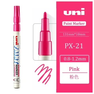 12 штук - Промышленный масляный маркер-краска Uni PAINT PX-21 по всем поверхностям, 0.8-1.2 мм