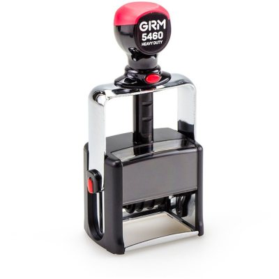 GRM 5460 Heavy Duty Профессиональный датер из металлического каркаса с полем для текста 59х38 мм., месяц БУКВАМИ