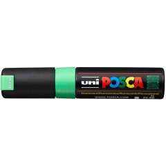 Маркер POSCA PC-8K, флуоресцентно-зелёный, до 8.0 мм, скошенный наконечник № F6