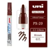 12 штук - Промышленный масляный маркер-краска Uni PAINT PX-20 по всем поверхностям, 2.2-2.8 мм