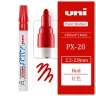 12 штук - Промышленный масляный маркер-краска Uni PAINT PX-20 по всем поверхностям, 2.2-2.8 мм