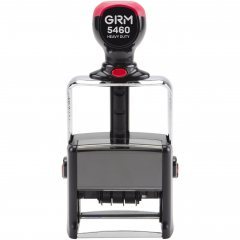 GRM 5460 Heavy Duty Профессиональный датер из металлического каркаса с полем для текста 59х38 мм., месяц ЦИФРАМИ