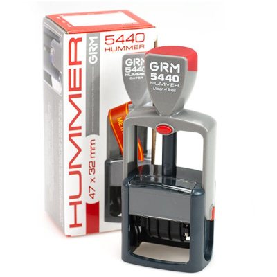 GRM 5440 Hummer Датер с полем для текста, 47 х 32 мм., месяц БУКВАМИ