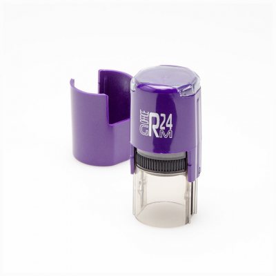 GRM R24 Office Автоматическая оснастка для печати С ЗАЩИТНОЙ КРЫШЕЧКОЙ (диаметр 24 мм.)