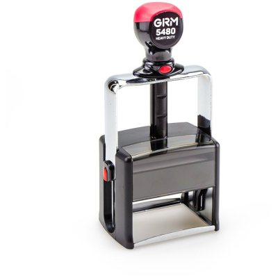 GRM 5480 Heavy Duty Профессиональный датер из металлического каркаса с полем для текста 69х50 мм., месяц ЦИФРАМИ