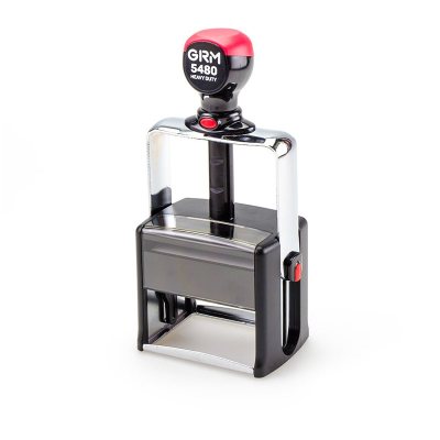 GRM 5480 Heavy Duty Профессиональный датер из металлического каркаса с полем для текста 69х50 мм., месяц ЦИФРАМИ