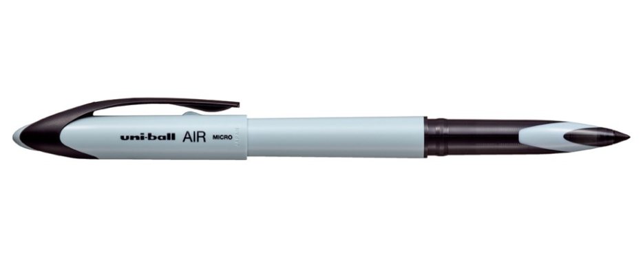 3 штуки - Ручка-Роллер Uni-Ball AIR UBA-188C-M Льдисто-корпус, Чёрные чернила, шарик 0.5 мм/линия 0.28-0.45 мм