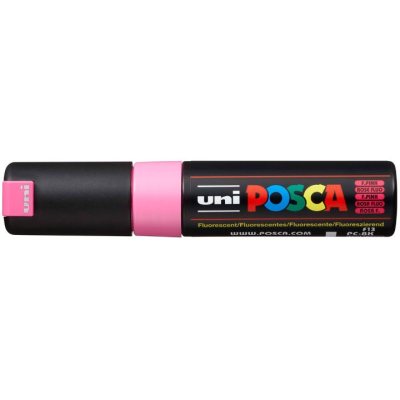 Маркер POSCA PC-8K, флуоресцентно-розовый, до 8.0 мм, скошенный наконечник № F13