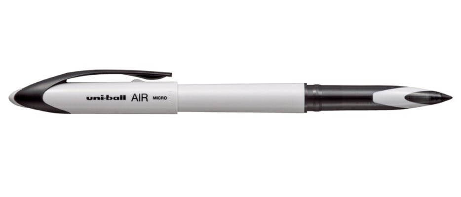 12 штук - Ручка-Роллер Uni-Ball AIR UBA-188C-M Молочно-белый корпус, Чёрные чернила, шарик 0.5 мм/линия 0.28-0.45 мм