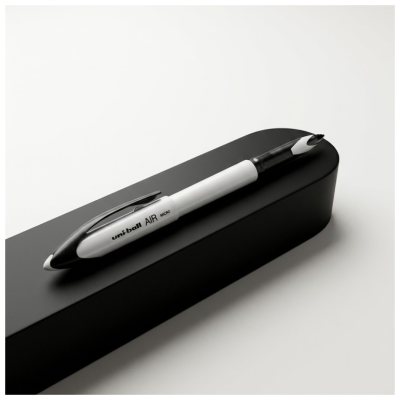 12 штук - Ручка-Роллер Uni-Ball AIR UBA-188C-M Молочно-белый корпус, Чёрные чернила, шарик 0.5 мм/линия 0.28-0.45 мм