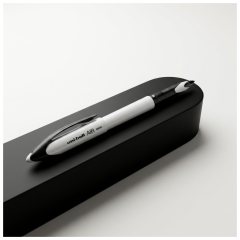 12 штук - Ручка-Роллер Uni-Ball AIR UBA-188C-M Молочно-белый корпус, Чёрные чернила, шарик 0.5 мм/линия 0.28-0.45 мм