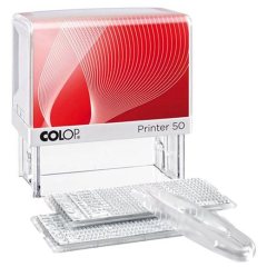 COLOP Standart Printer 50 Set-F Самонаборный штамп с персонализацией с 2-мя кассами, С РАМКОЙ (штамп 69х30 мм, 6/8 строк)