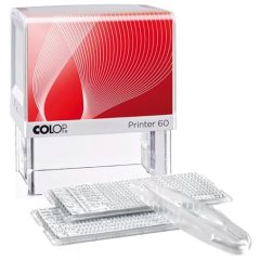 COLOP Standart Printer 60 Set-F Самонаборный штамп  с персонализацией с 2-мя кассами, С РАМКОЙ (штамп 76х37 мм, 7/9 строк)