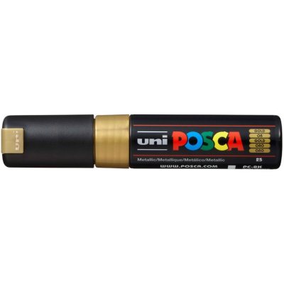 Маркер POSCA PC-8K, золотой, до 8.0 мм, скошенный наконечник № 25