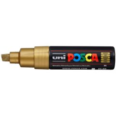 Маркер POSCA PC-8K, золотой, до 8.0 мм, скошенный наконечник № 25