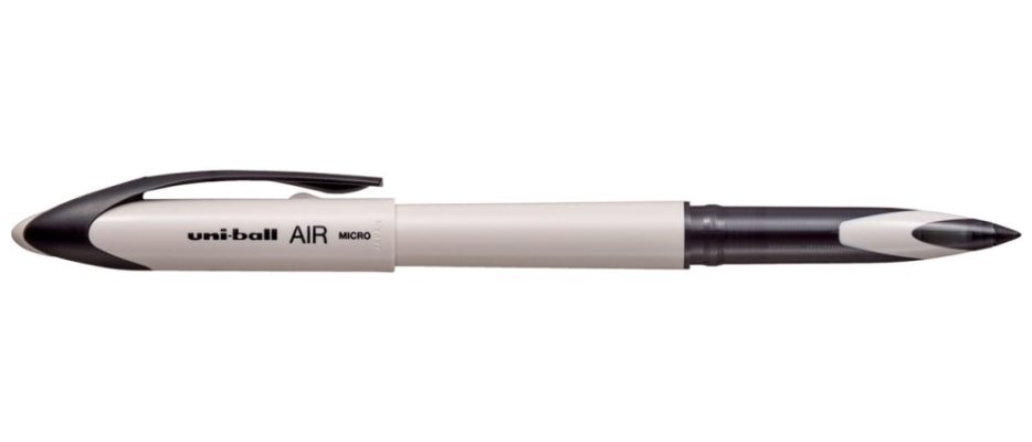12 штук - Ручка-Роллер Uni-Ball AIR UBA-188C-M Серо-бежевый корпус, Чёрные чернила, шарик 0.5 мм/линия 0.28-0.45 мм