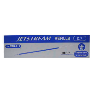 Стержень шариковый Uni SXR-7 для Jetstream SXN-150 Eco, Jetstream 157S / 210 / 217 - 0.7 мм (уп. 12 штук)
