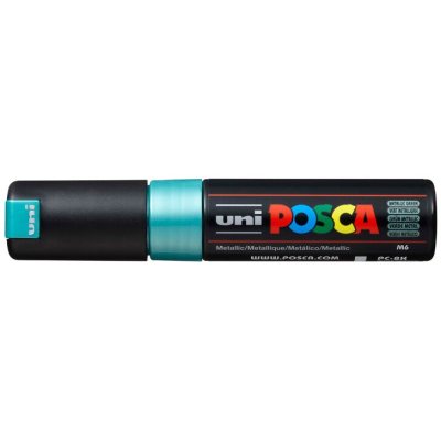 Маркер POSCA PC-8K, зелёный металлик, до 8.0 мм, скошенный наконечник № M6