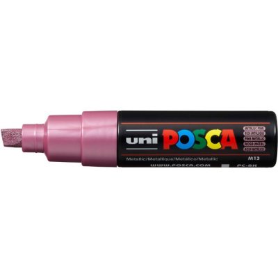 Маркер POSCA PC-8K, розовый металлик, до 8.0 мм, скошенный наконечник № M13