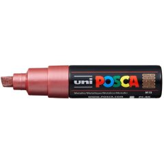Маркер POSCA PC-8K, красный металлик, до 8.0 мм, скошенный наконечник № M15