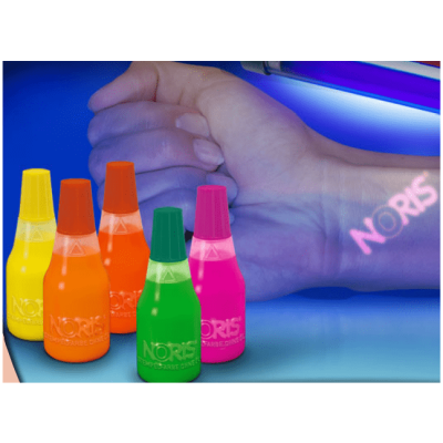 Noris 117UVA-25ml Неоновая флуоресцентная краска для бумаги, картона, кожи. СВЕТИТСЯ ПОД УЛЬТРАФИОЛЕТОМ