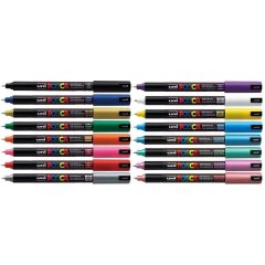 Маркер POSCA PC-1MR, красный металлик, 0.7 мм, игольчатый наконечник № M15 