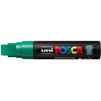Маркер POSCA PC-17K, зелёный, 15 мм, клиновидный наконечник № 6