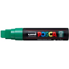 Маркер POSCA PC-17K, зелёный, 15 мм, клиновидный наконечник № 6