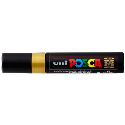 Маркер POSCA PC-17K, золотой, 15 мм, клиновидный наконечник № 25