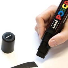 Маркер POSCA PC-17K, красный, 15 мм, клиновидный наконечник № 15