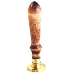 MT 34ЛС Пломбир под сургуч с деревянной ручкой, латунный (диаметр 34 мм.)