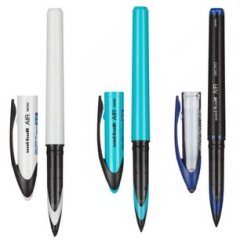 12 штук - Ручка - Роллер Uni-Ball AIR UBA-188EL-M Голубой корпус, Синие чернила, шарик 0.5 мм/линия 0.28-0.45 мм